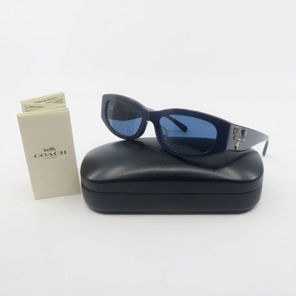 COACH HC8302BU 5480/55 New Dark Navy/Navy Authentic Women's Sunglasses - Picture 9 of 9